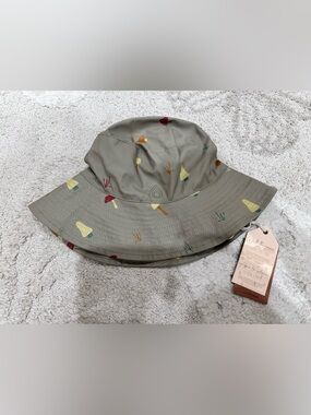 Coco Village Kids Neutral Safari Bucket Hat with Colorful Accents